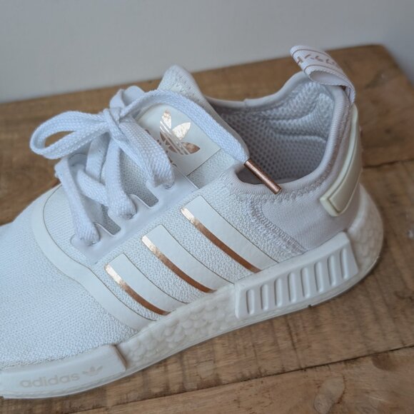 Adidas Originals NMD_R1 Shoes White/Rose Gold size 7.5 - Picture 2 of 6